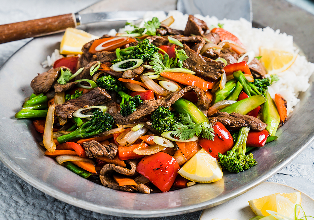 beef steak & veg stir-fry