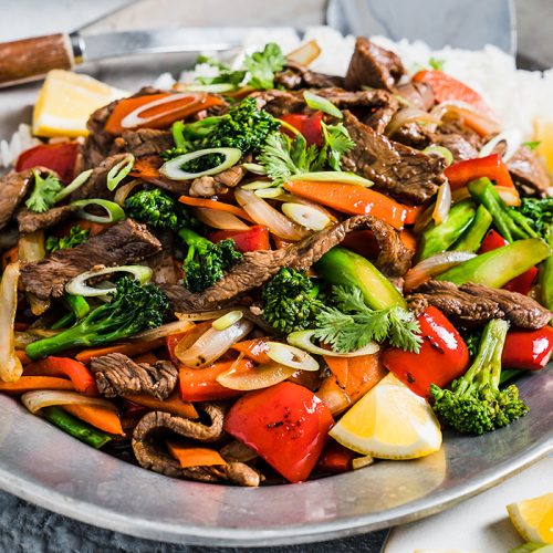 beef steak & veg stir-fry